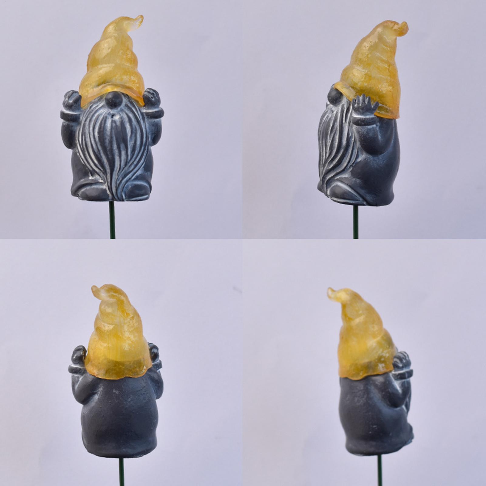 Resin Art With Flowers - أوتاد زينة للحديقة من 3 قطع،