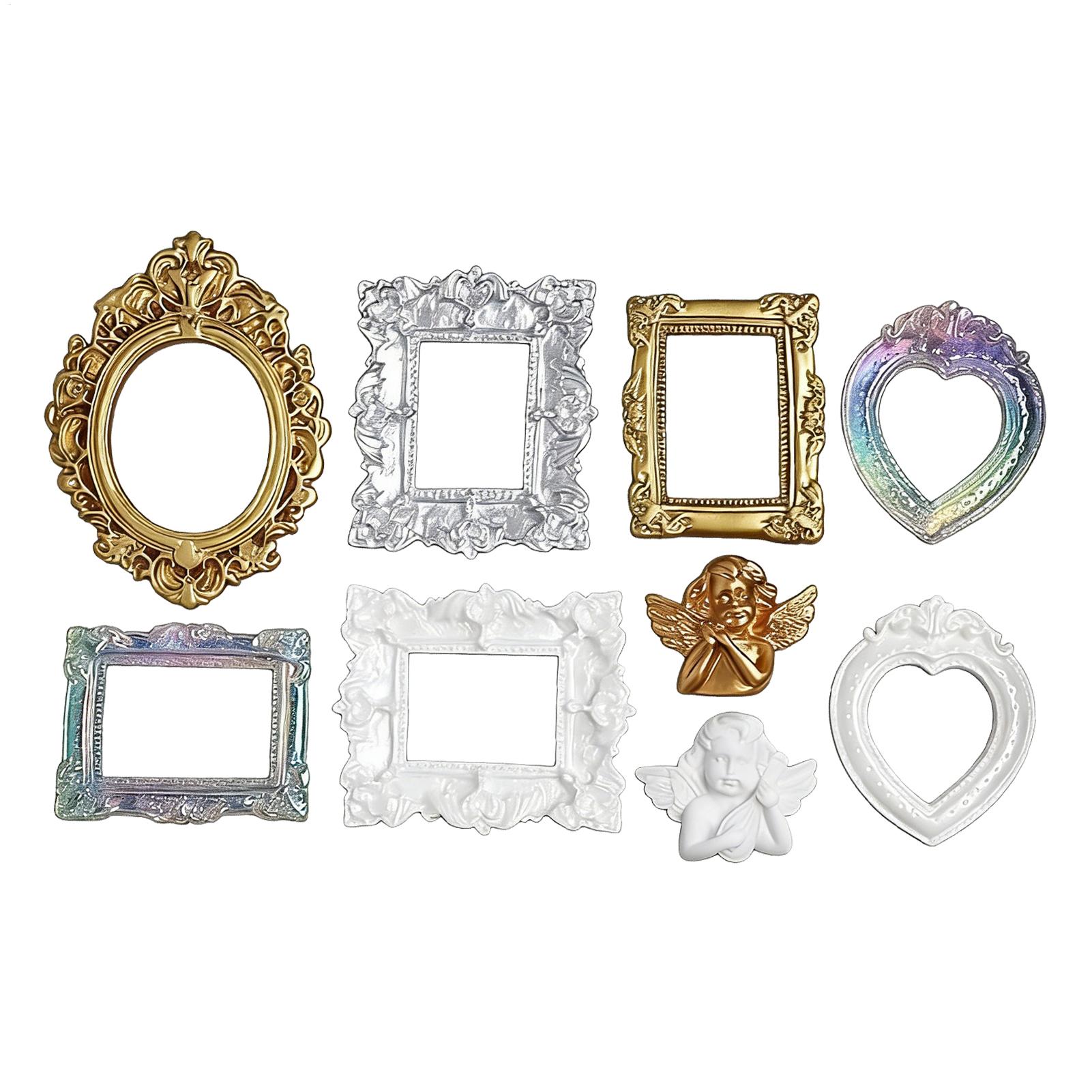 Resin Art Photo Frame - 9 قطع إكسسوارات ديكور إطارات صور