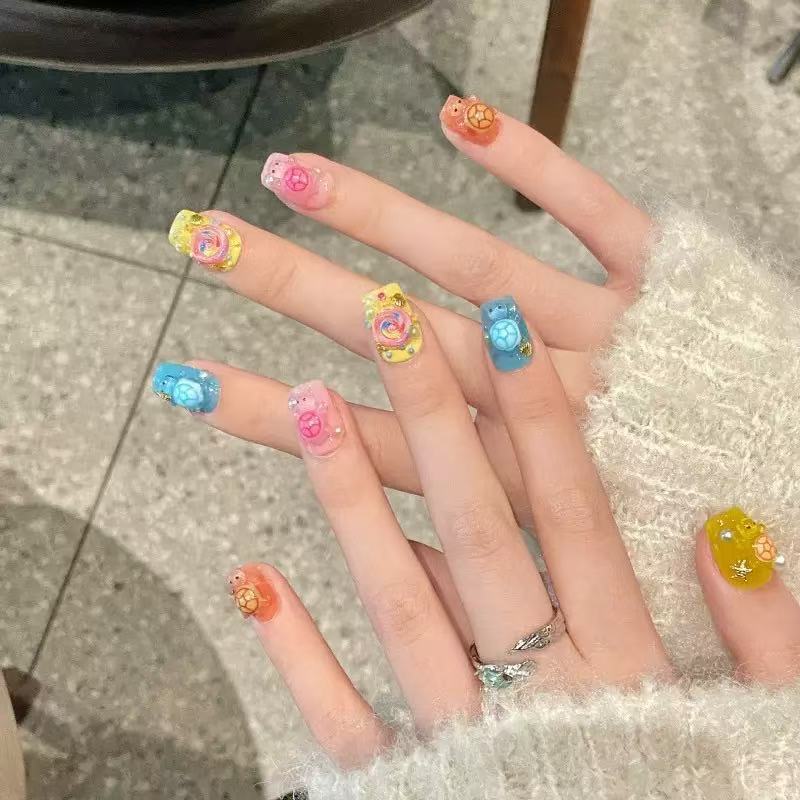 Resin Art Phone Case - 100 قطعة من الزخارف الراتنجية الملونة