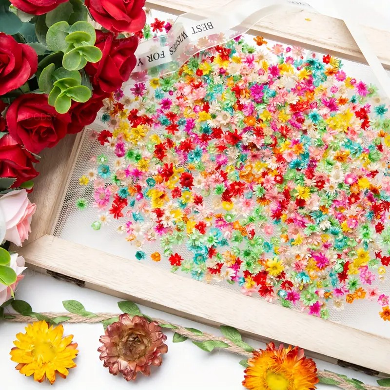 Resin Art Earrings Design - مزيج الزهور الاصطناعية الكلاسيكية للحرف اليدوية