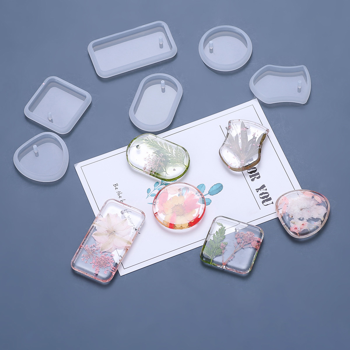 Resin Art Jewellery - 1/6/10 قطعة Keychain بها بنفسك المفاتيح