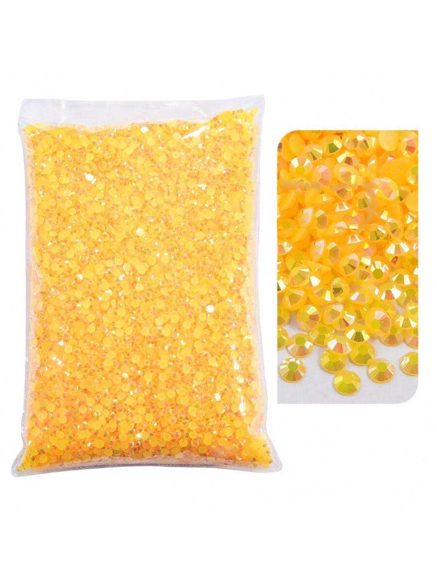 Resin Art Quantity - أحجار الراين الراتنجية المسطحة باللون الوردي،