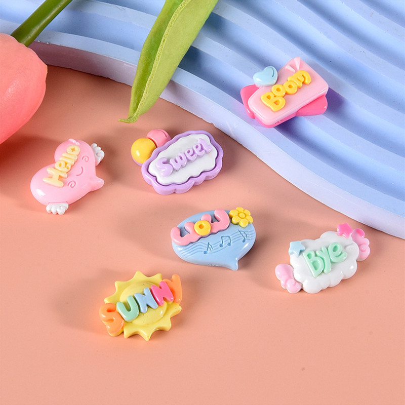 Resin Art Letter Keychain - 10/20/30 قطعة من الراتنج المسطح على