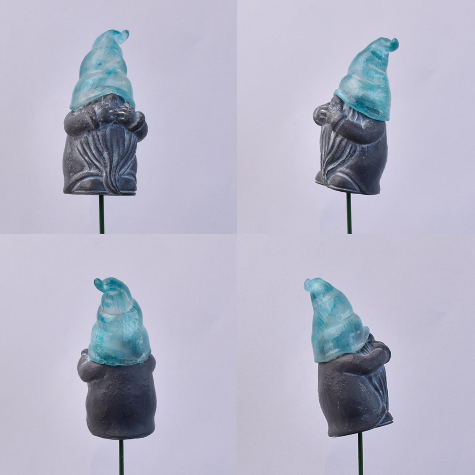 Resin Art With Flowers - أوتاد زينة للحديقة من 3 قطع،