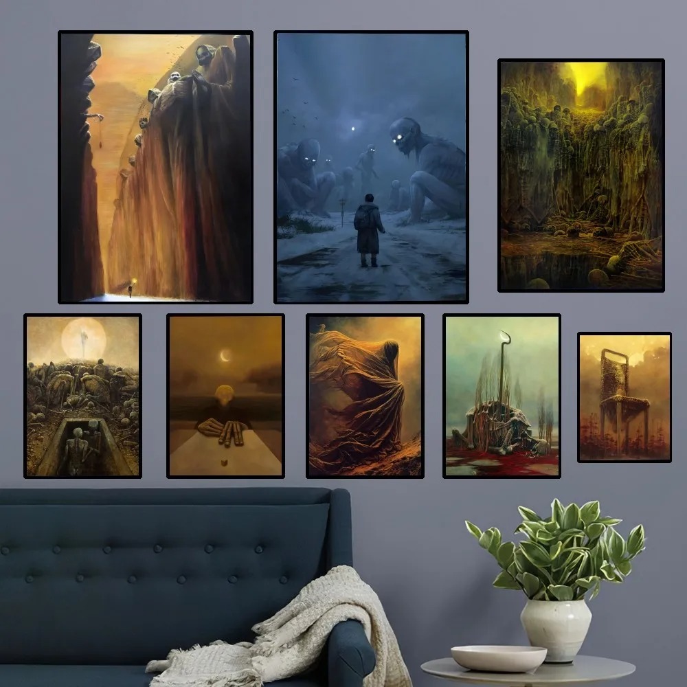 Resin Art Aesthetic - ملصق فني لـ Zdzislaw Beksinski، ملصقات