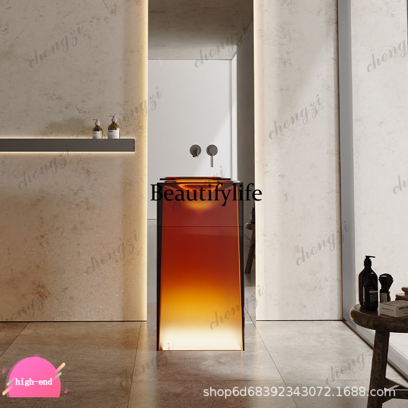 Resin Art Floor - حوض غسيل من الراتنج الشفاف R134،