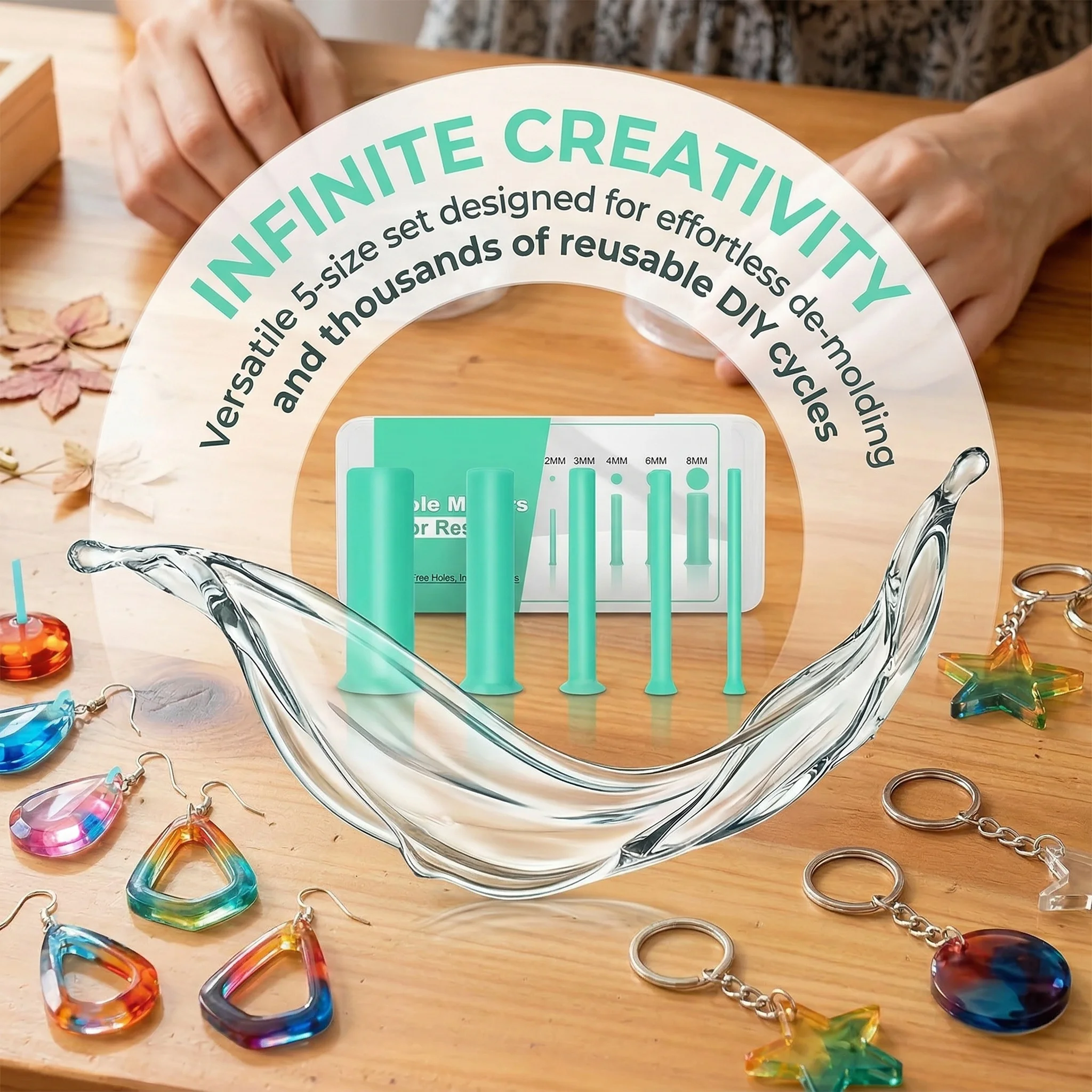 Resin Art Jewellery - طقم أدوات فتح الثقوب من الراتنج