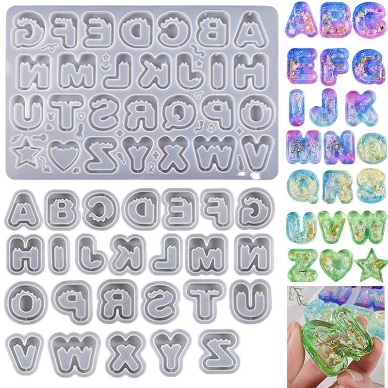 Resin Art Letter Keychain - لتقوم بها بنفسك الراتنج الفن الآيس