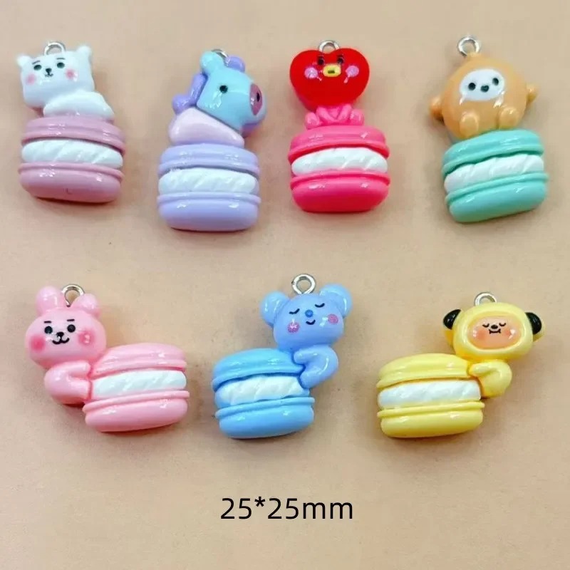 Resin Art Decor - 10 قطع من الحلي الكرتونية المصنوعة