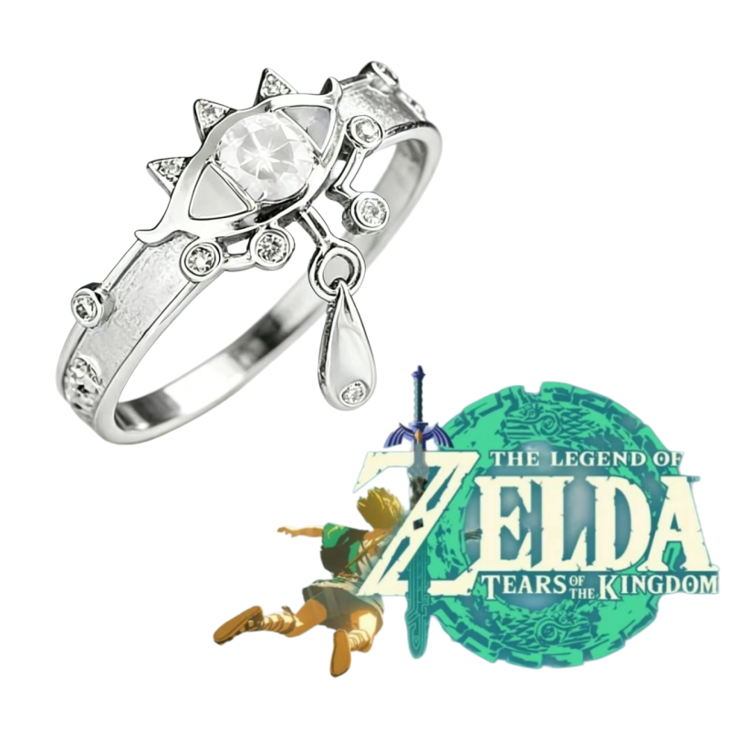 Resin Art Zelda - خواتم ذيلدا ثنائية الأبعاد، إكسسوارات كرتونية