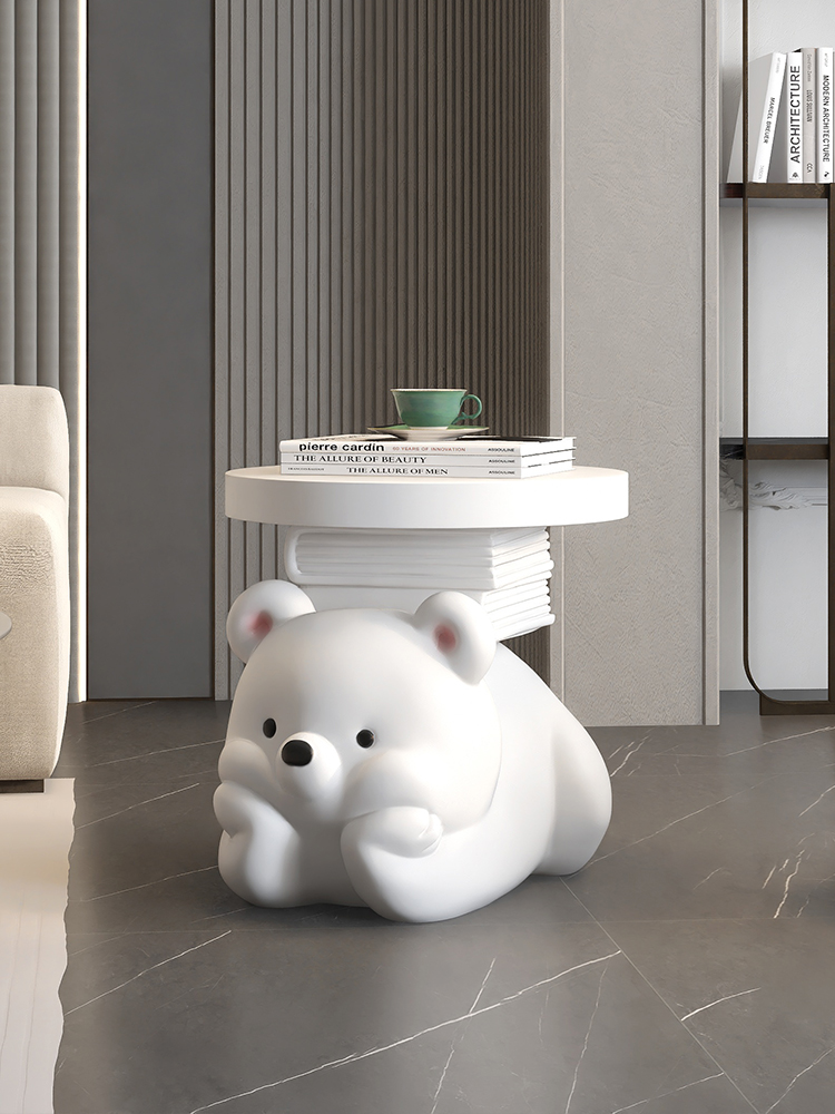 طاولة جانبية على شكل دب حيوان  - مراجعة Resin Art Floor وسعره
