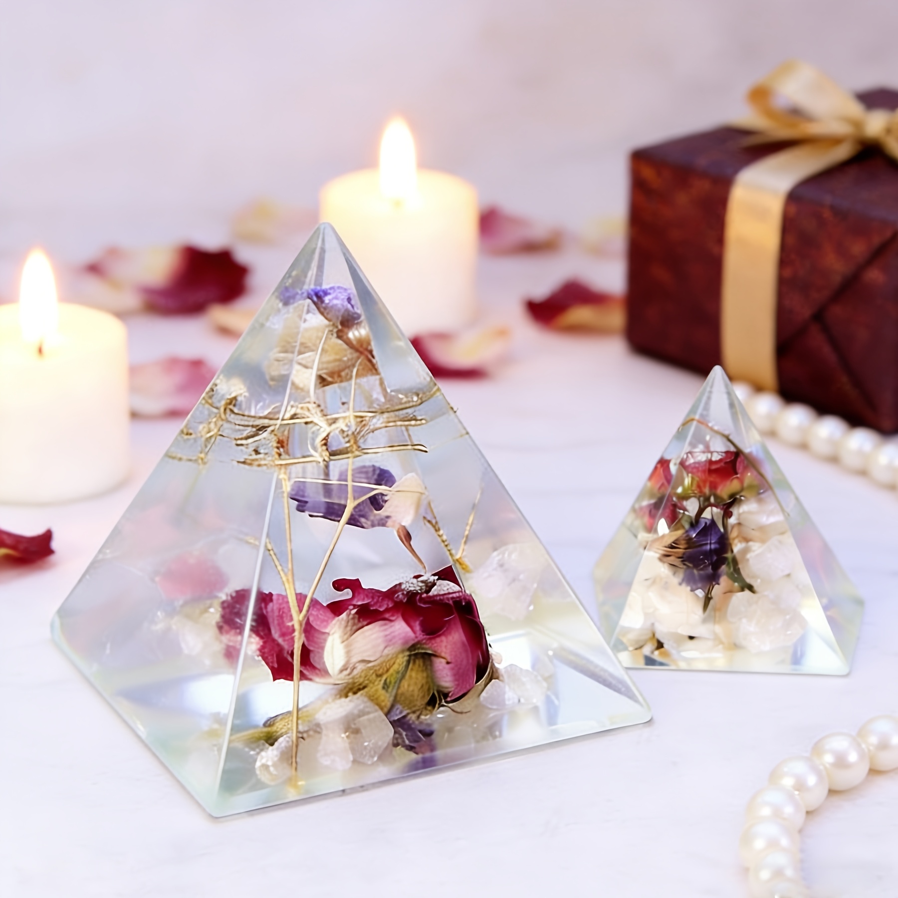 5 قطع - قوالب راتنجية هرمية ال - مراجعة Resin Art Jewellery وسعره