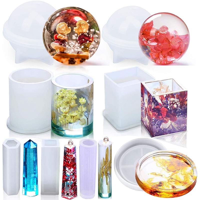 كمية المخزون: 8 قطع قوالب سيلي - مراجعة Resin Art Quantity وسعره