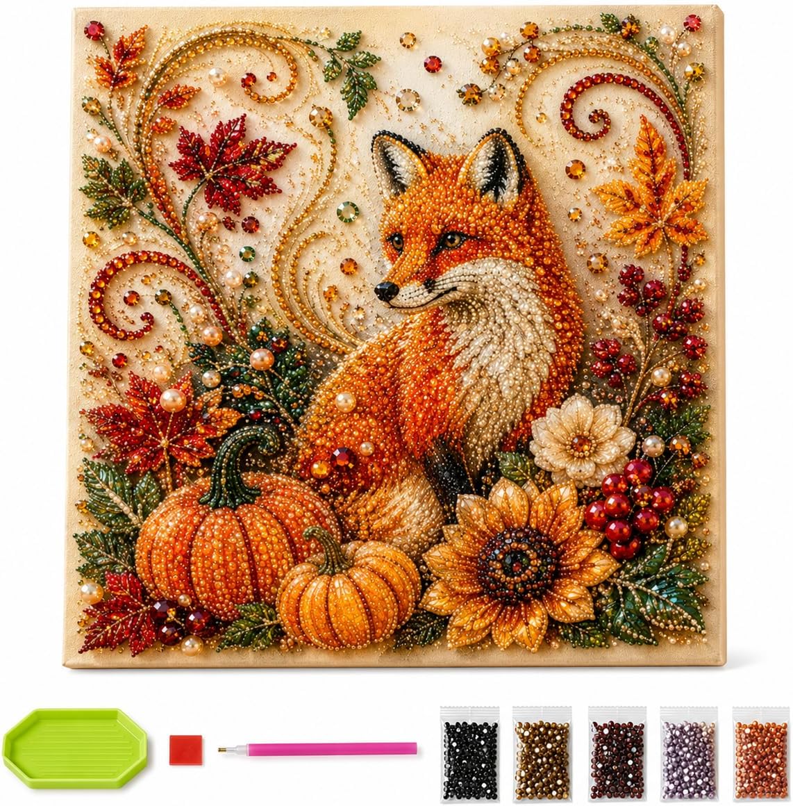 طقم رسم باللؤلؤ على شكل الماس  - مراجعة Resin Art With Flowers وسعره