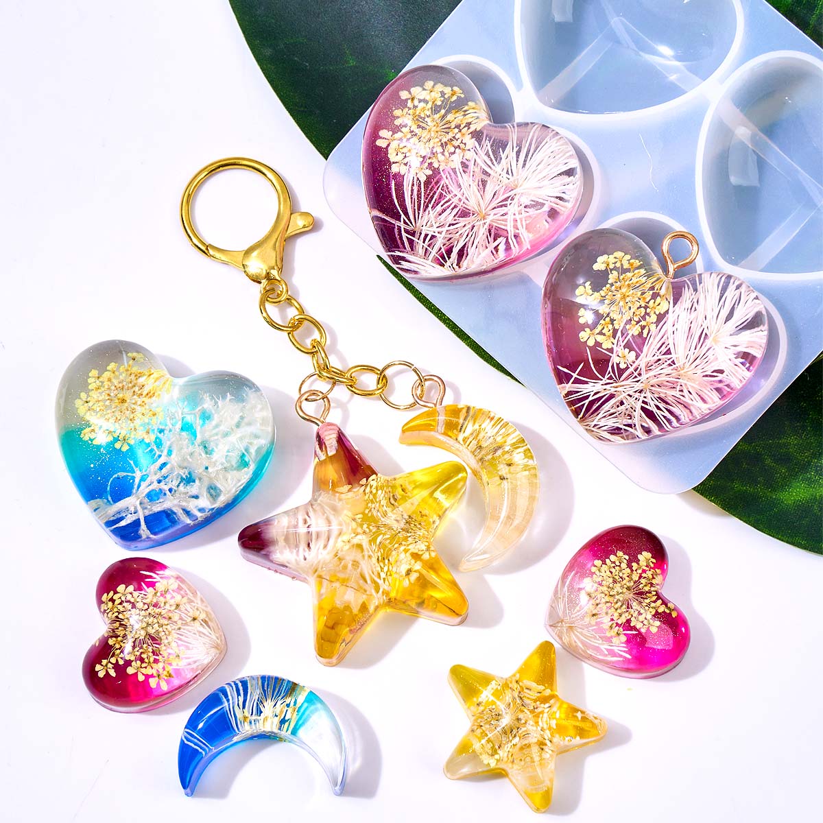قالب سيليكون على شكل قلب ونجمة - مراجعة Resin Art Jewellery وسعره