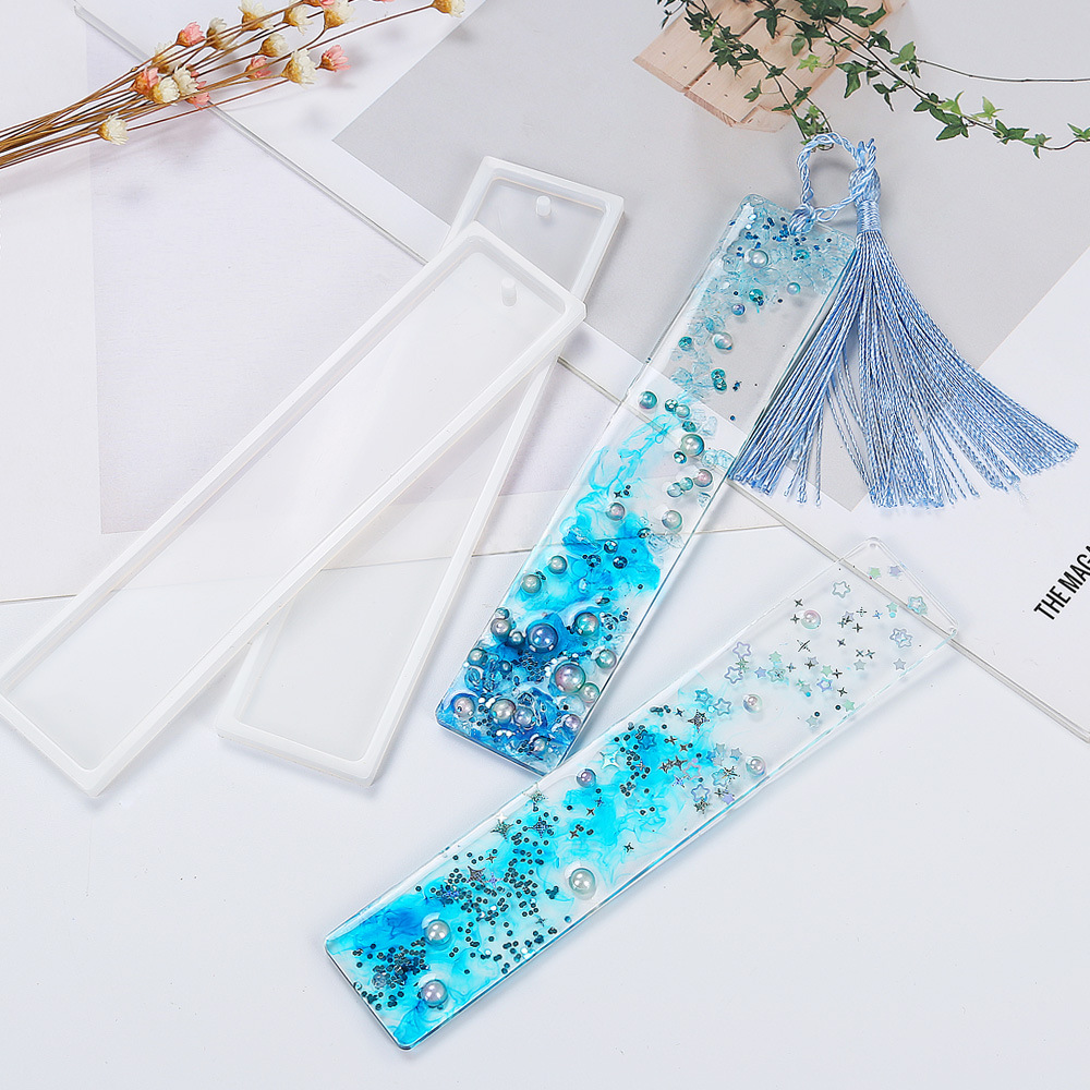 قالب سيليكون جديد شفاف مستطيل  - مراجعة Resin Art Jewellery وسعره
