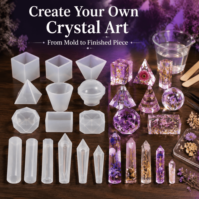 مجموعة قوالب سيليكون كريستالية - مراجعة Resin Art Jewellery وسعره