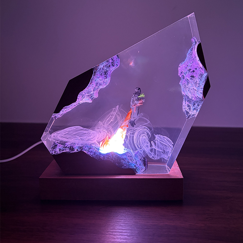 مصباح طاولة على شكل كائن حي من - مراجعة Resin Art Decor وسعره