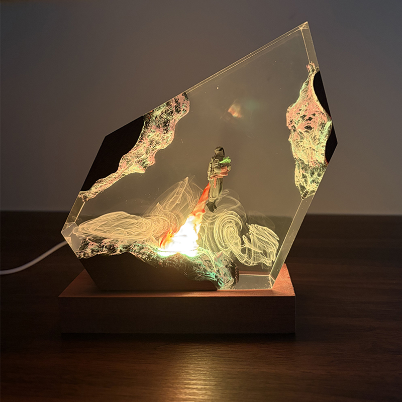 مصباح طاولة على شكل كائن حي من - مراجعة Resin Art Decor وسعره