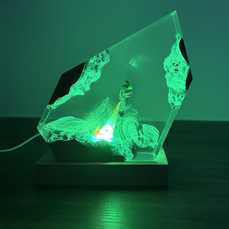 مصباح طاولة على شكل كائن حي من - مراجعة Resin Art Decor وسعره