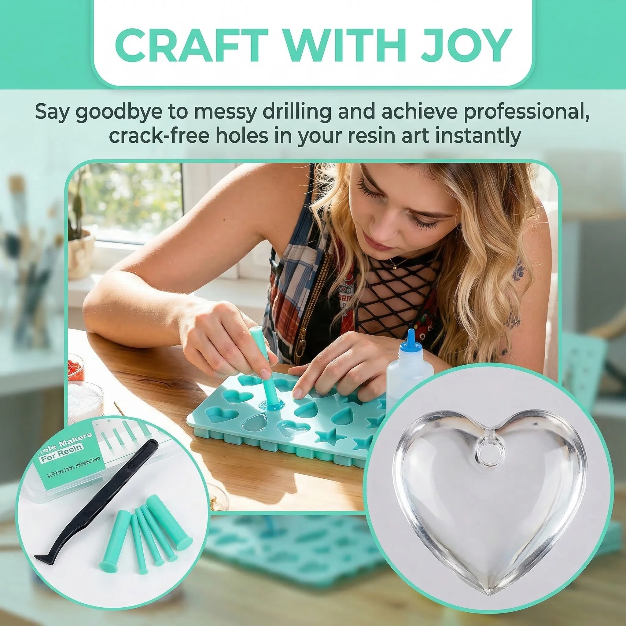 طقم أدوات فتح الثقوب من الراتن - مراجعة Resin Art Jewellery وسعره