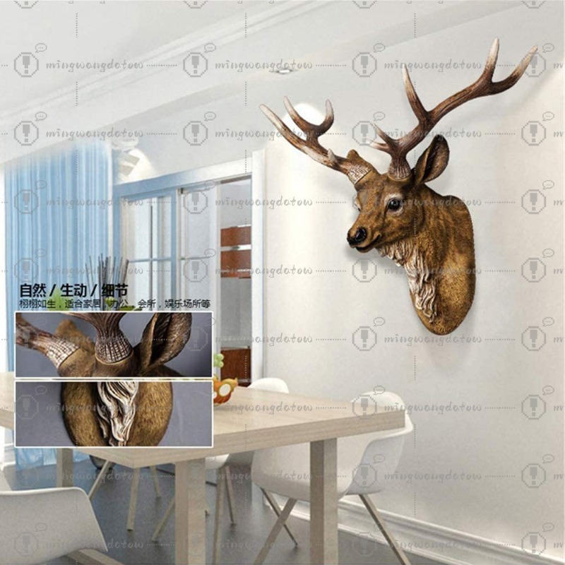 رأس غزال صناعي 17 بوصة، ديكور  - مراجعة Resin Art Decor وسعره