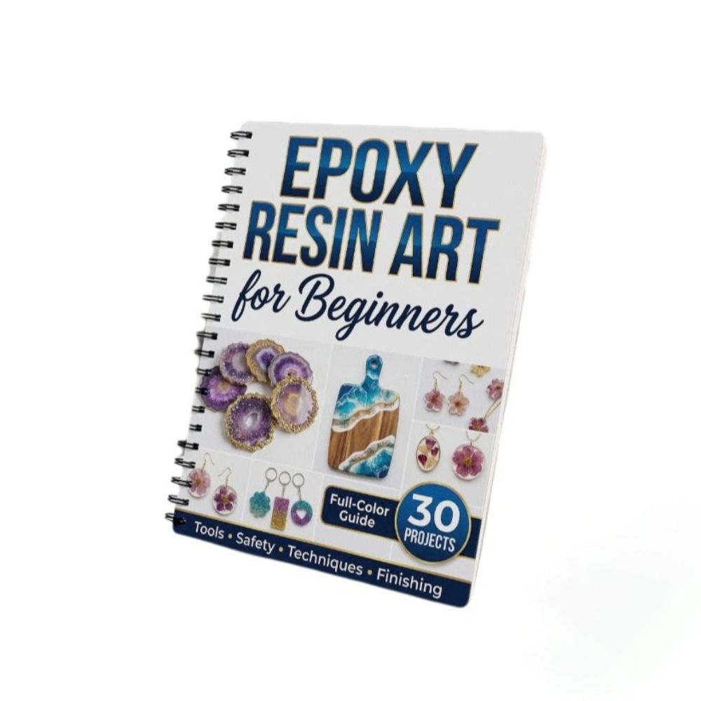 دليل فن الإيبوكسي خطوة بخطوة م - مراجعة Resin Art Guide Book وسعره
