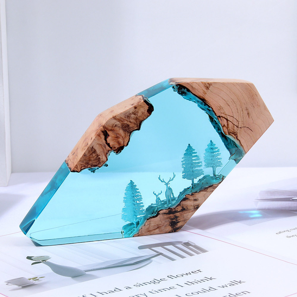 تحفة فنية مكتبية مضيئة مخصصة ب - مراجعة Resin Art Decor وسعره