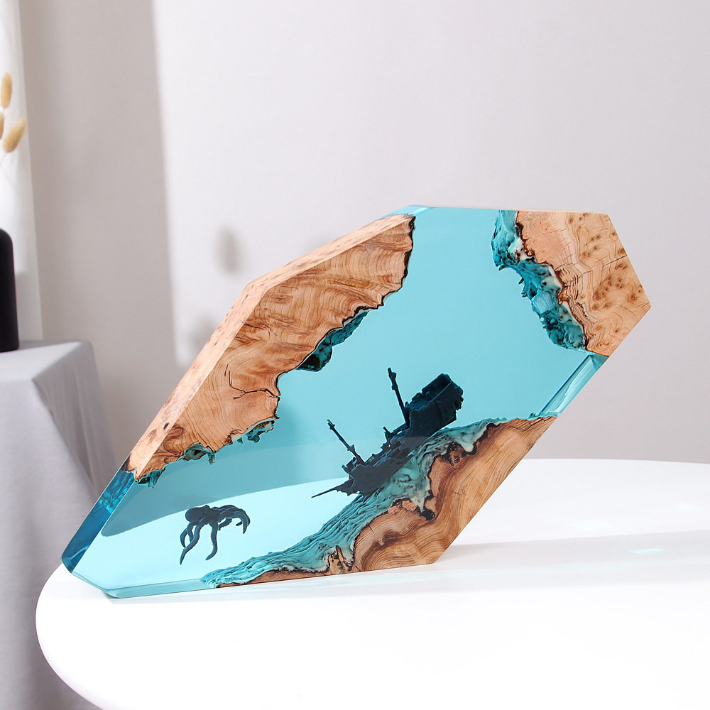 تحفة فنية مكتبية مضيئة مخصصة ب - مراجعة Resin Art Decor وسعره