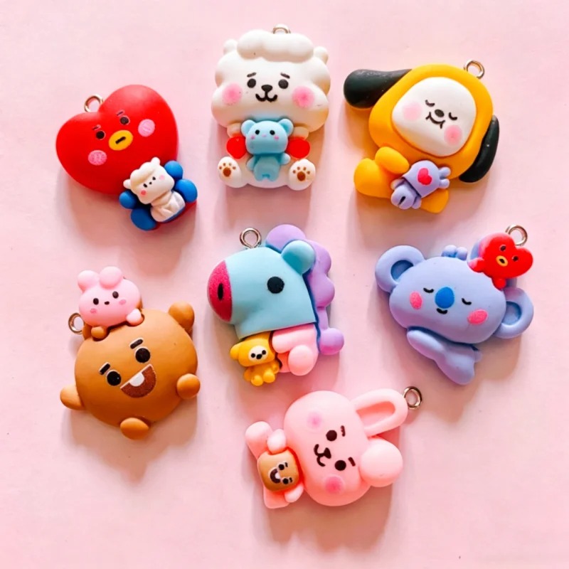 100 قطعة من حليات BT21 الراتنج - مراجعة Resin Art Jewellery وسعره